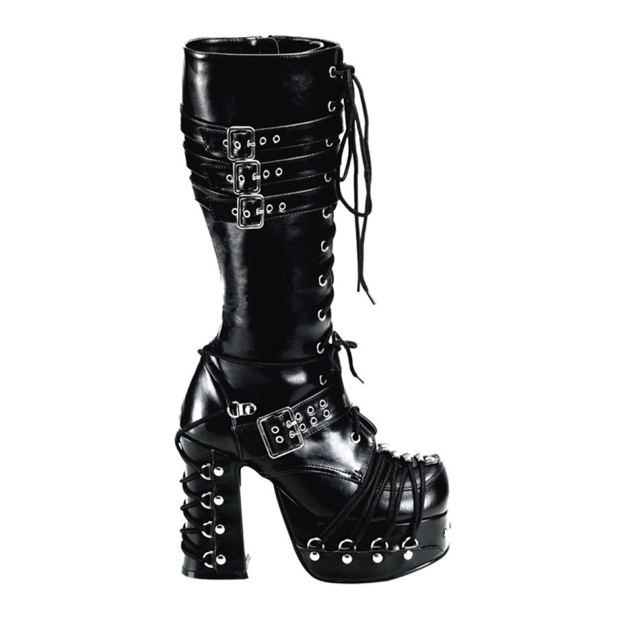 charade_206_demonia_black_vegan_leather.jpg Charade-206 Demonia Black Vegan Leather - Image 1