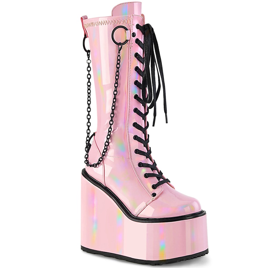 demonia_baby_pink_patent_swing_150.jpg Demonia Baby Pink Patent Swing-150 - Image 1