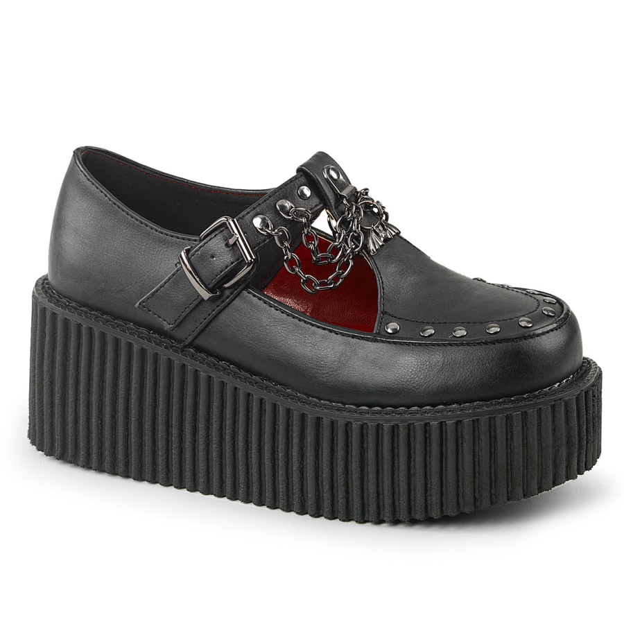 demonia_black_vegan_leather_creeper_215.jpg Demonia Black Vegan Leather Creeper-215 - Image 1