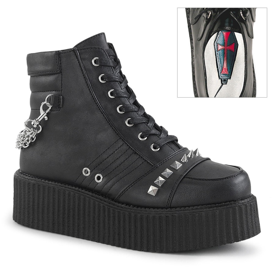demonia_black_vegan_leather_v_creeper_565.jpg Demonia Black Vegan Leather V-Creeper-565 - Image 1