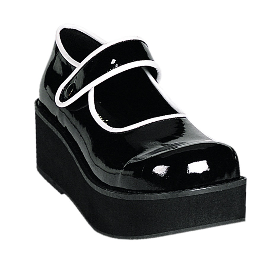demonia_black_white_patent_sprite_01.jpg Demonia Black-White Patent Sprite-01 - Image 1