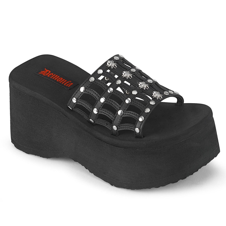 funn_13_black_vegan_leather_demonia.jpg Funn-13 Black Vegan Leather Demonia - Image 1