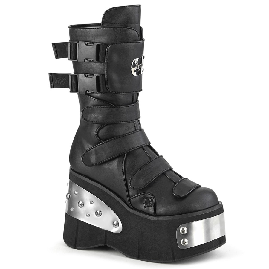 kera_108_demonia_black_vegan_leather.jpg Kera-108 Demonia Black Vegan Leather - Image 1