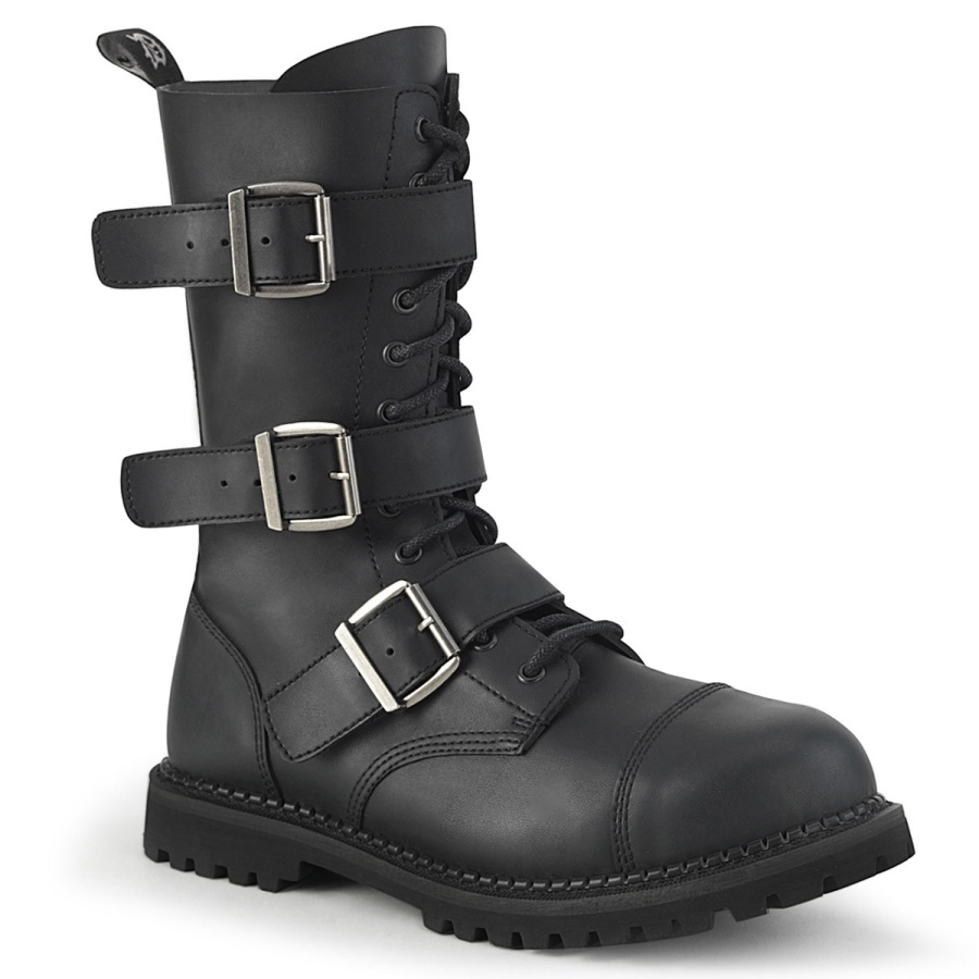 riot_12bk_black_vegan_leather_demonia.jpg Riot-12Bk Black Vegan Leather Demonia - Image 1