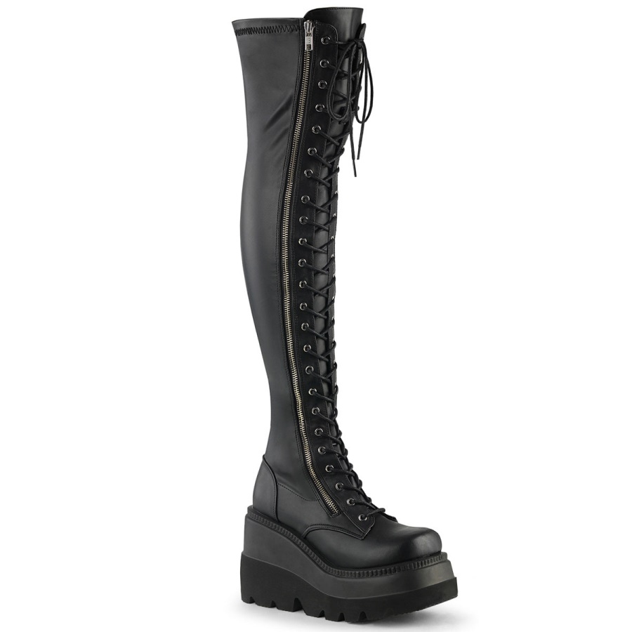 shaker_374_demonia_black_str_vegan_leather.jpg Shaker-374 Demonia Black Str Vegan Leather - Image 1
