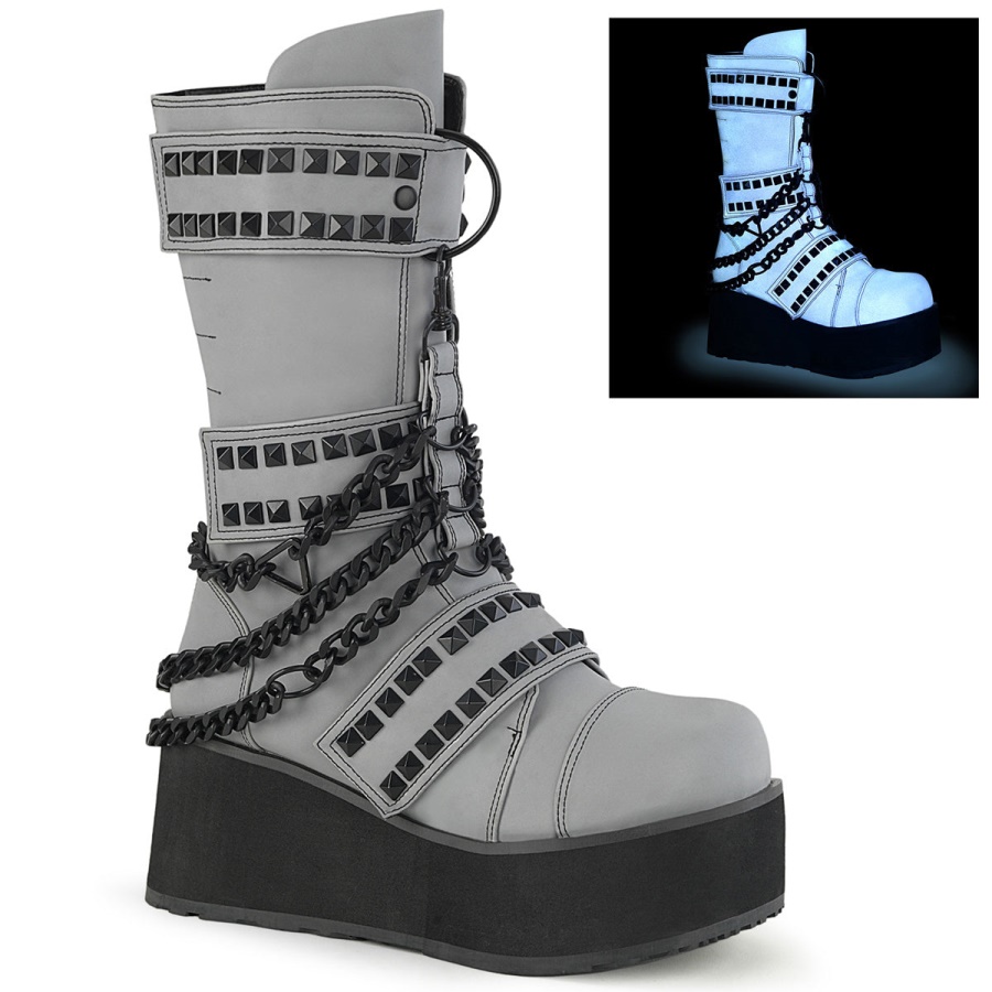 trashville_138_gray_multi_reflective_vegan_leather_demonia.jpg Trashville-138 Gray Multi Reflective Vegan Leather Demonia - Image 1