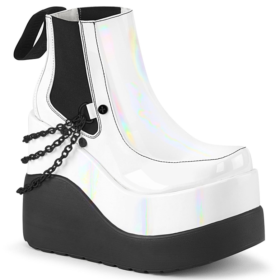 void_50_white_holo_patent_demonia.jpg Void-50 White Holo Patent Demonia - Image 1