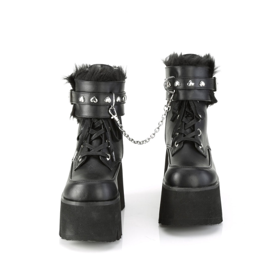 Ashes-57 Demonia Black Vegan Leather