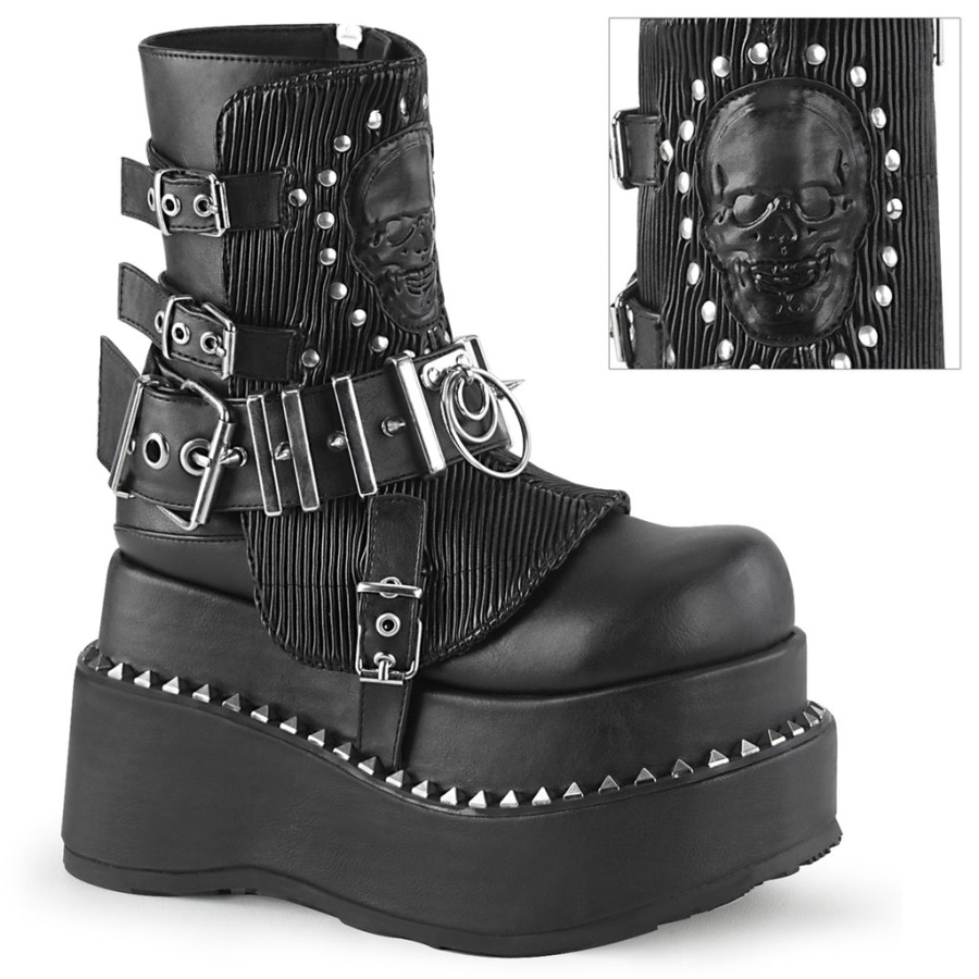 Bear-150 Demonia Black Vegan Leather