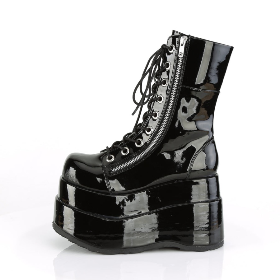 Bear-265 Black Patent Demonia