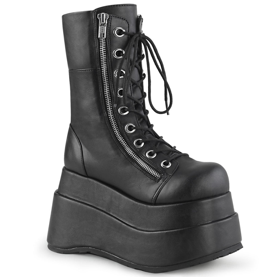 Bear-265 Demonia Black Vegan Leather