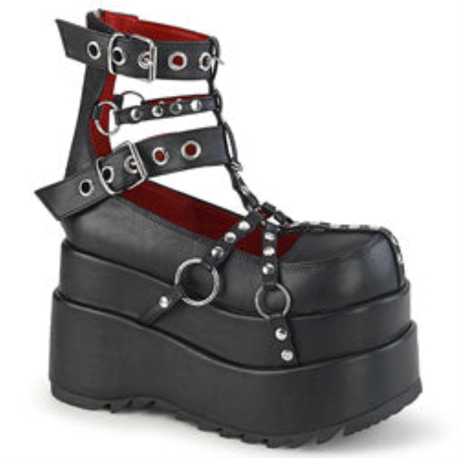 Bear-28 Black Vegan Leather Demonia
