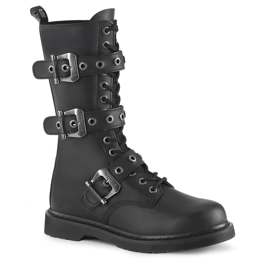 Bolt-330 Demonia Black Vegan Leather