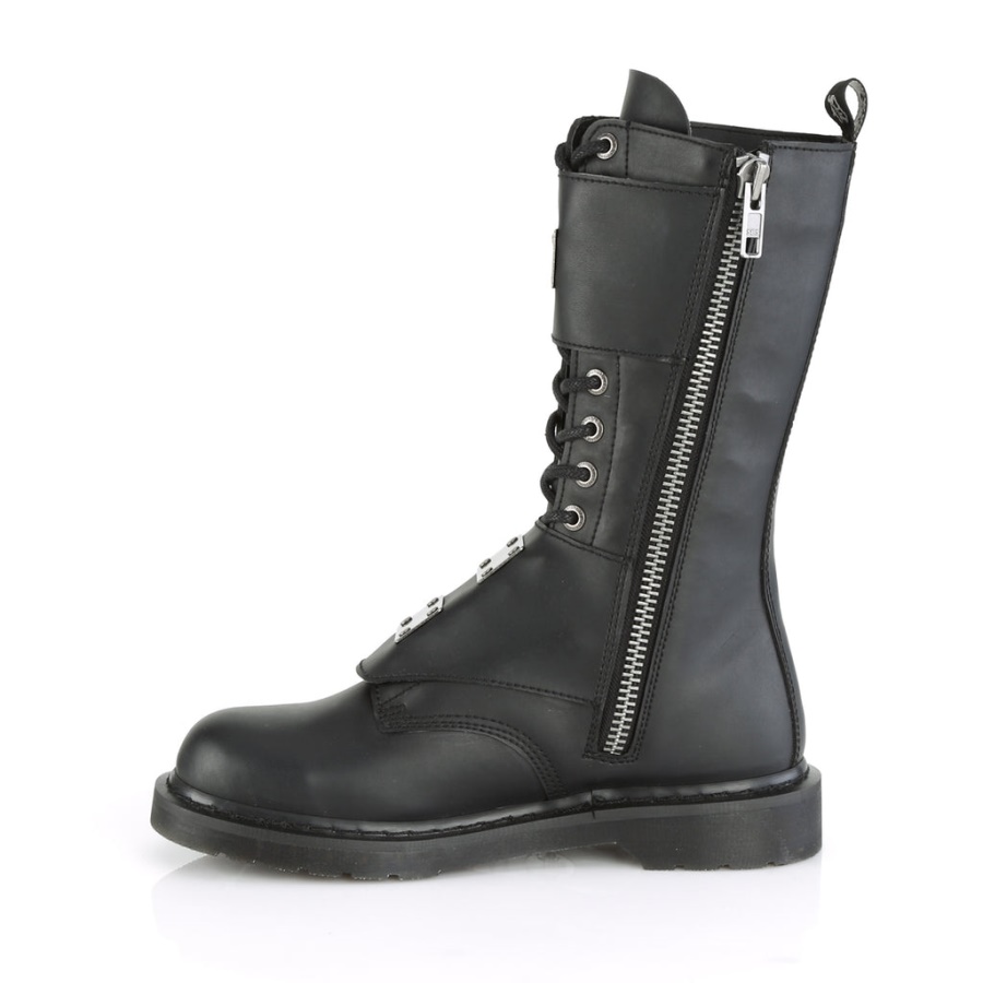 Bolt-345 Black Vegan Leather Demonia