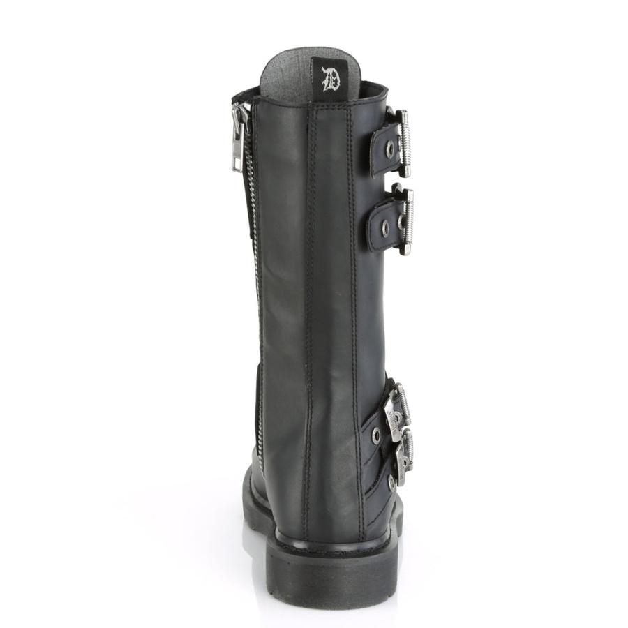 Bolt-345 Black Vegan Leather Demonia