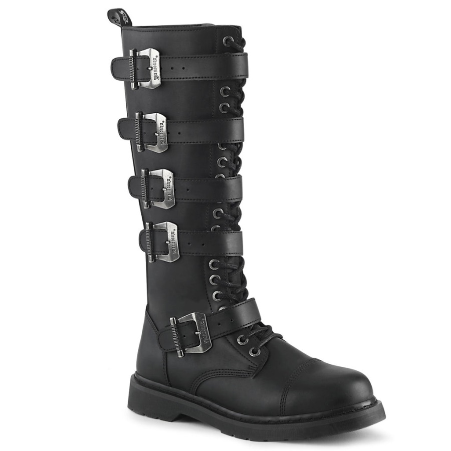 Bolt-425 Demonia Black Vegan Leather