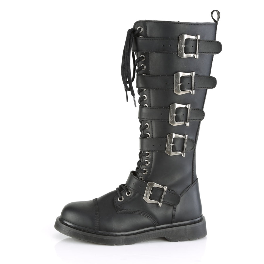 Bolt-425 Demonia Black Vegan Leather