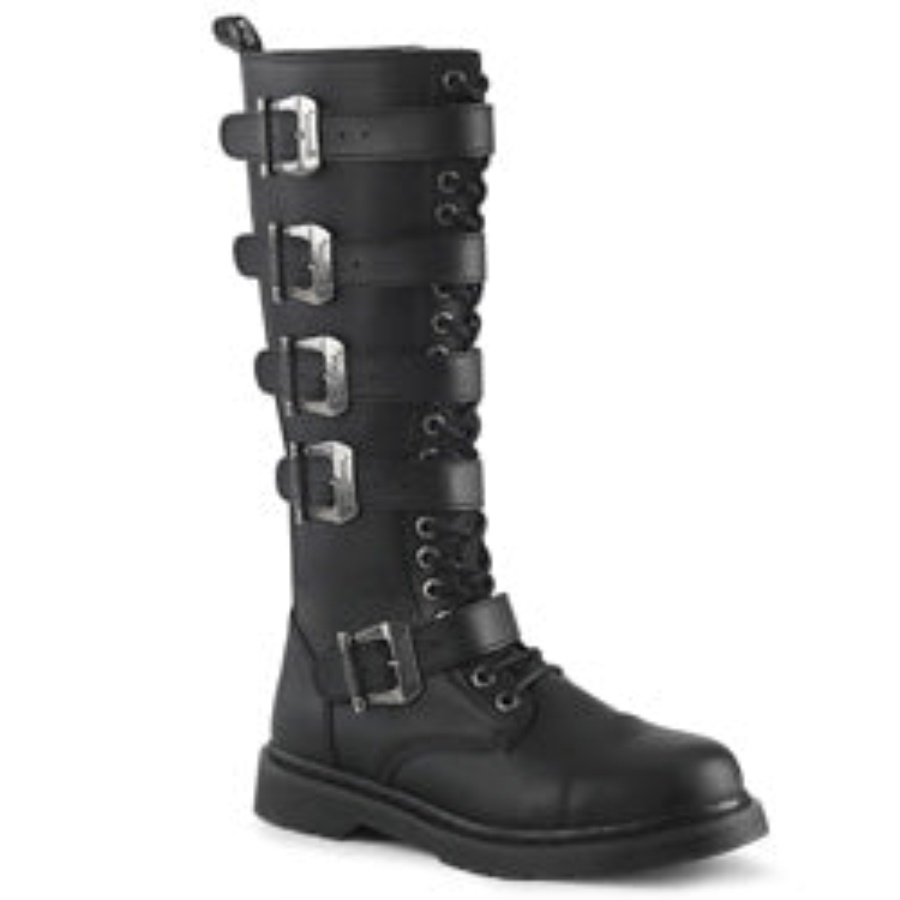 Bolt-425 Demonia Black Vegan Leather