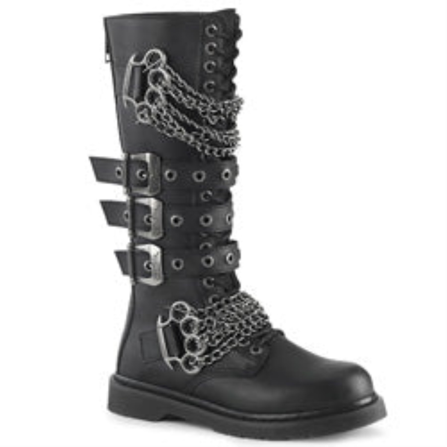 Bolt-450 Black Vegan Leather Demonia