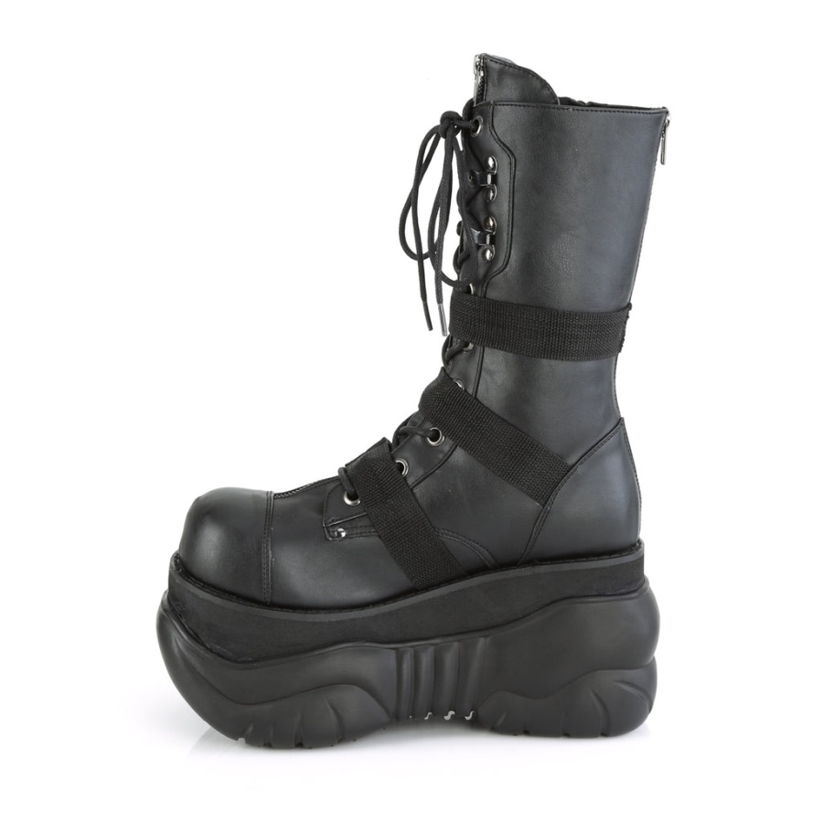 Boxer-230 Black Vegan Leather Demonia