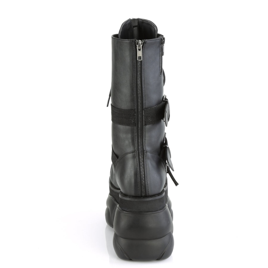 Boxer-230 Black Vegan Leather Demonia