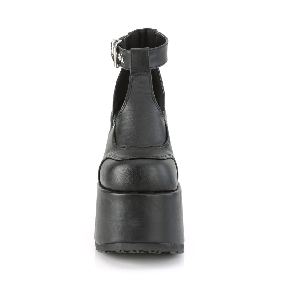 Camel-103 Black Vegan Leather Demonia