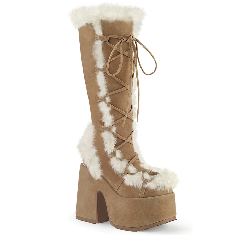 Camel-311 Demonia Camel Vegan Suede
