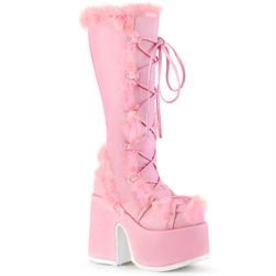 Camel-311 Pastel Pink Vegan Leather Demonia