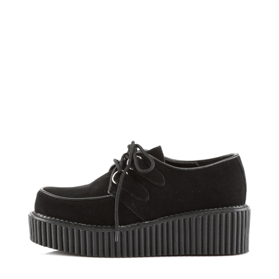Creeper-101 Demonia Black Suede