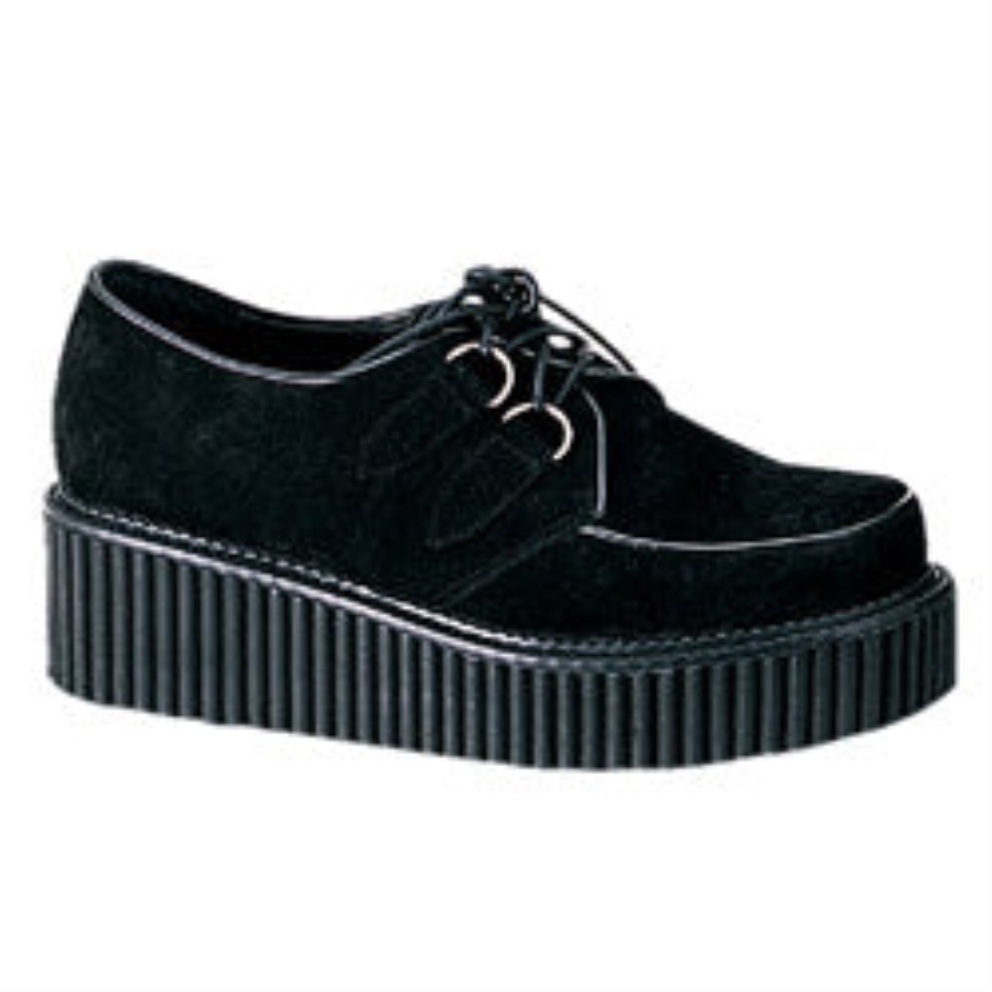 Creeper-101 Demonia Black Suede