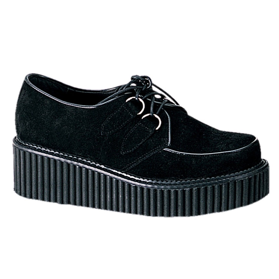 Creeper-101 Demonia Black Suede