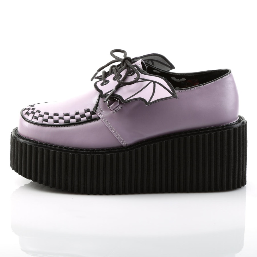 Creeper-205 Demonia Lavender Vegan Leather