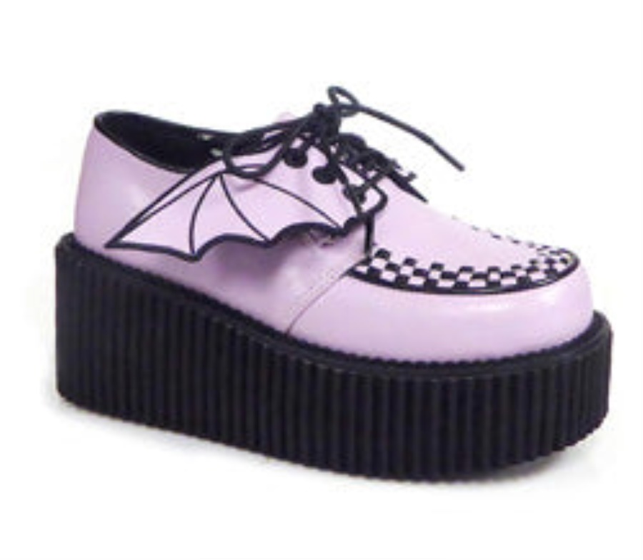 Creeper-205 Demonia Lavender Vegan Leather