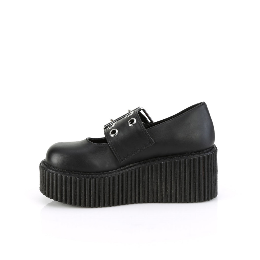 Creeper-230 Black Vegan Leather Demonia