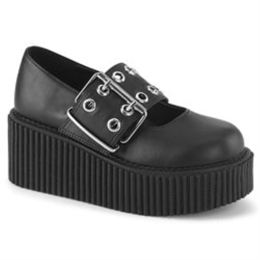 Creeper-230 Black Vegan Leather Demonia