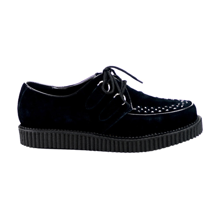 Creeper-602S Demonia Black Suede