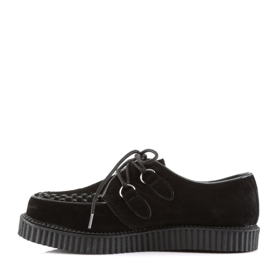 Creeper-602S Demonia Black Suede