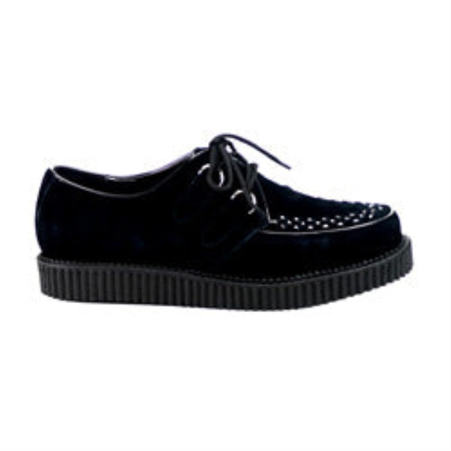 Creeper-602S Demonia Black Suede
