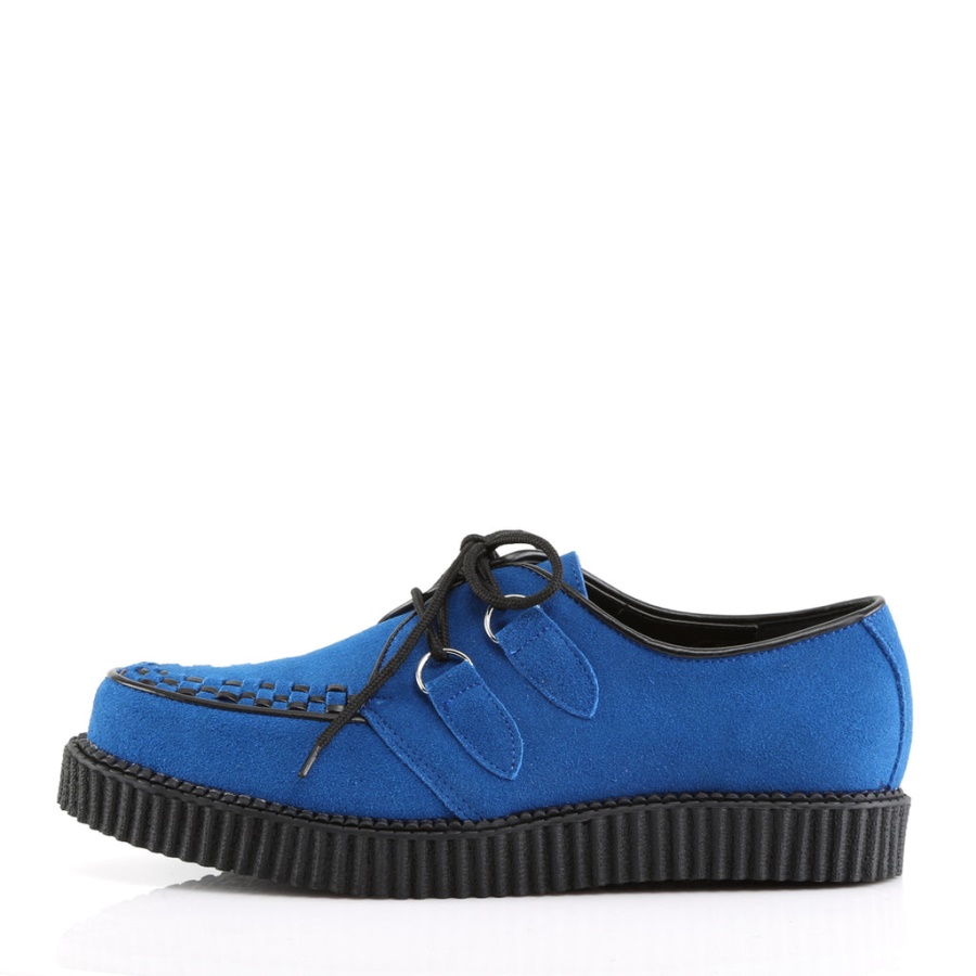 Creeper-602S Royal Blue Suede Demonia