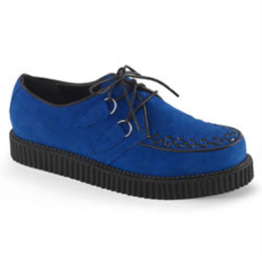 Creeper-602S Royal Blue Suede Demonia