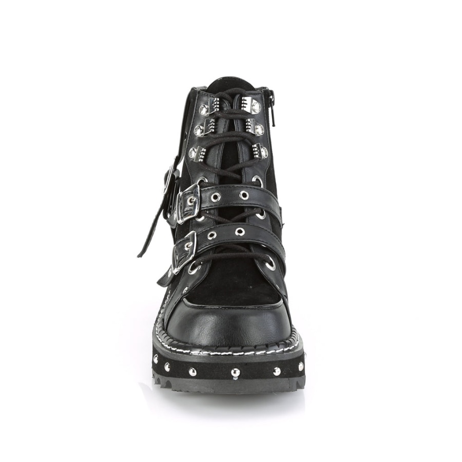 Demonia Black Patent Void-50