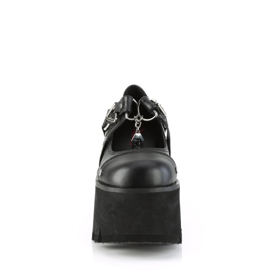 Demonia Black Str Vegan Leather Emily-377