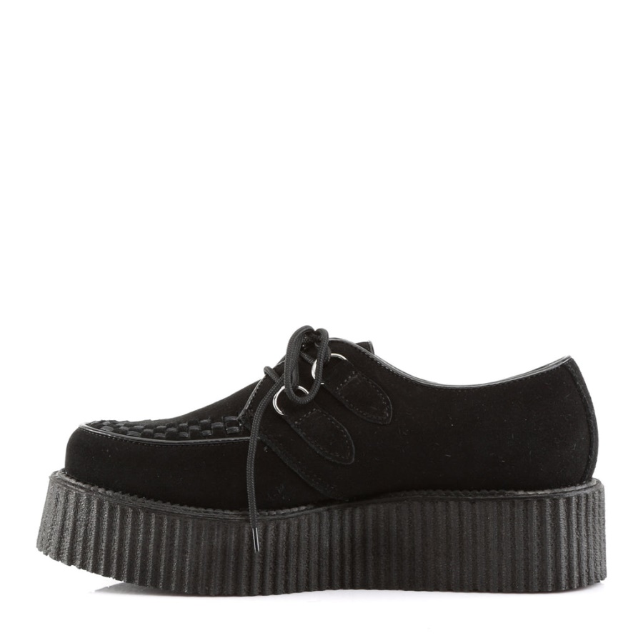 Demonia Black Suede Creeper-402S