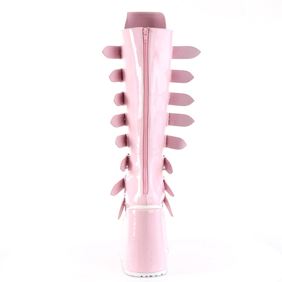 Demonia Black Vegan Leather Bolt-300