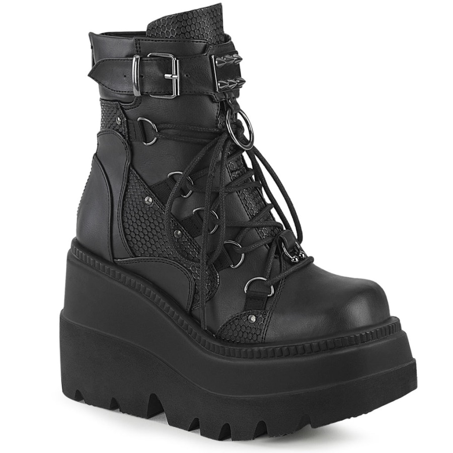 Demonia Black Vegan Leather Dank-101