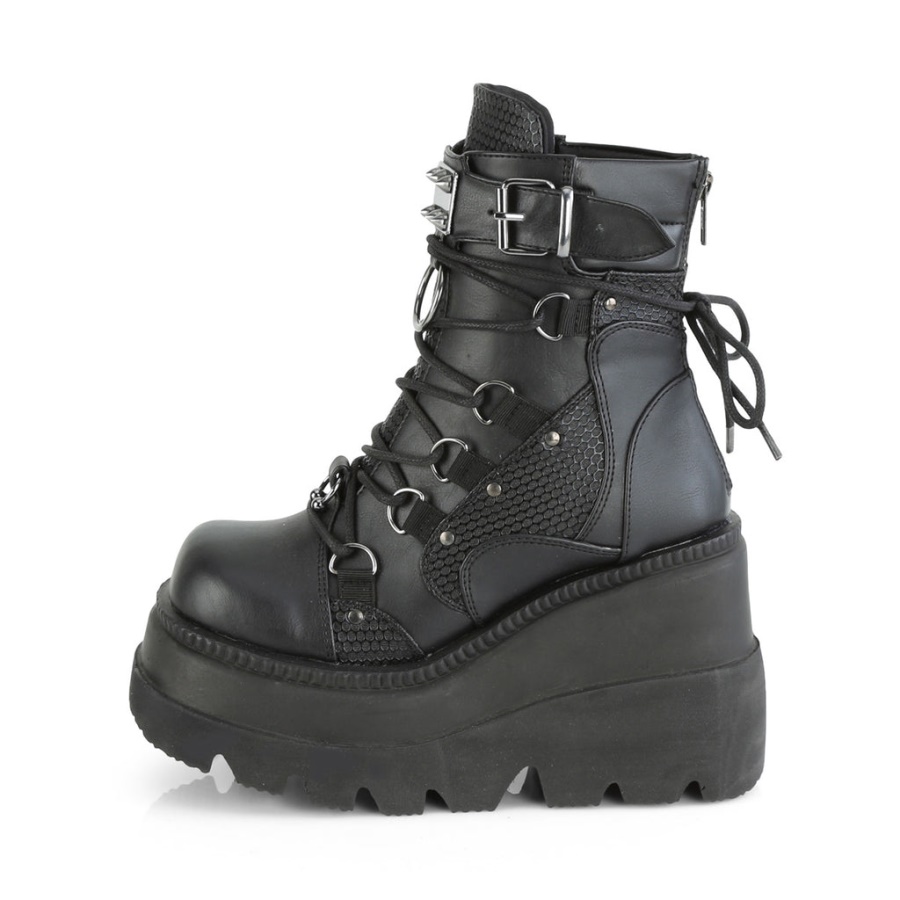 Demonia Black Vegan Leather Dank-101