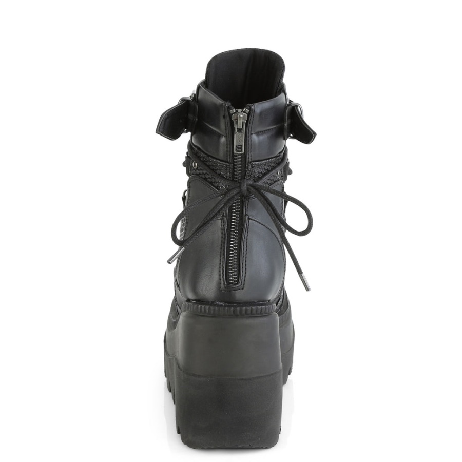 Demonia Black Vegan Leather Dank-101