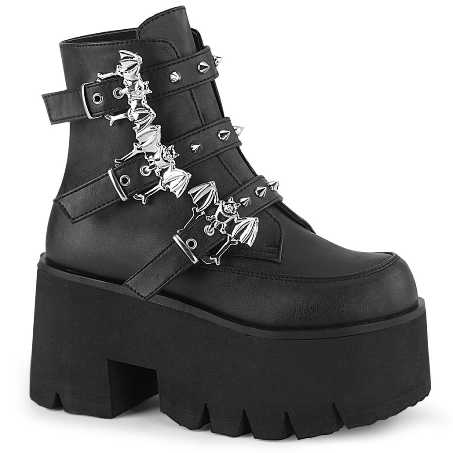 Demonia Black Vegan Leather Flip-05