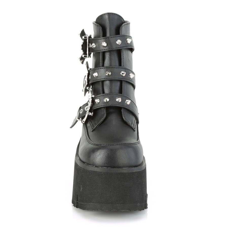 Demonia Black Vegan Leather Flip-05