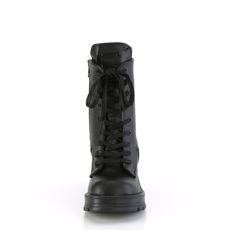Demonia Black Vegan Leather Funn-29